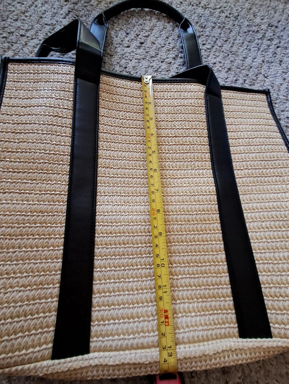 Skin Medica Tan And Black Tote / Beach Bag